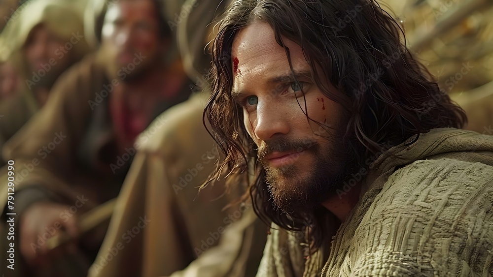 Jesus teaches compassion through parable of Good Samaritan helping