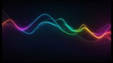Abstract Neon Lighting Wave Background