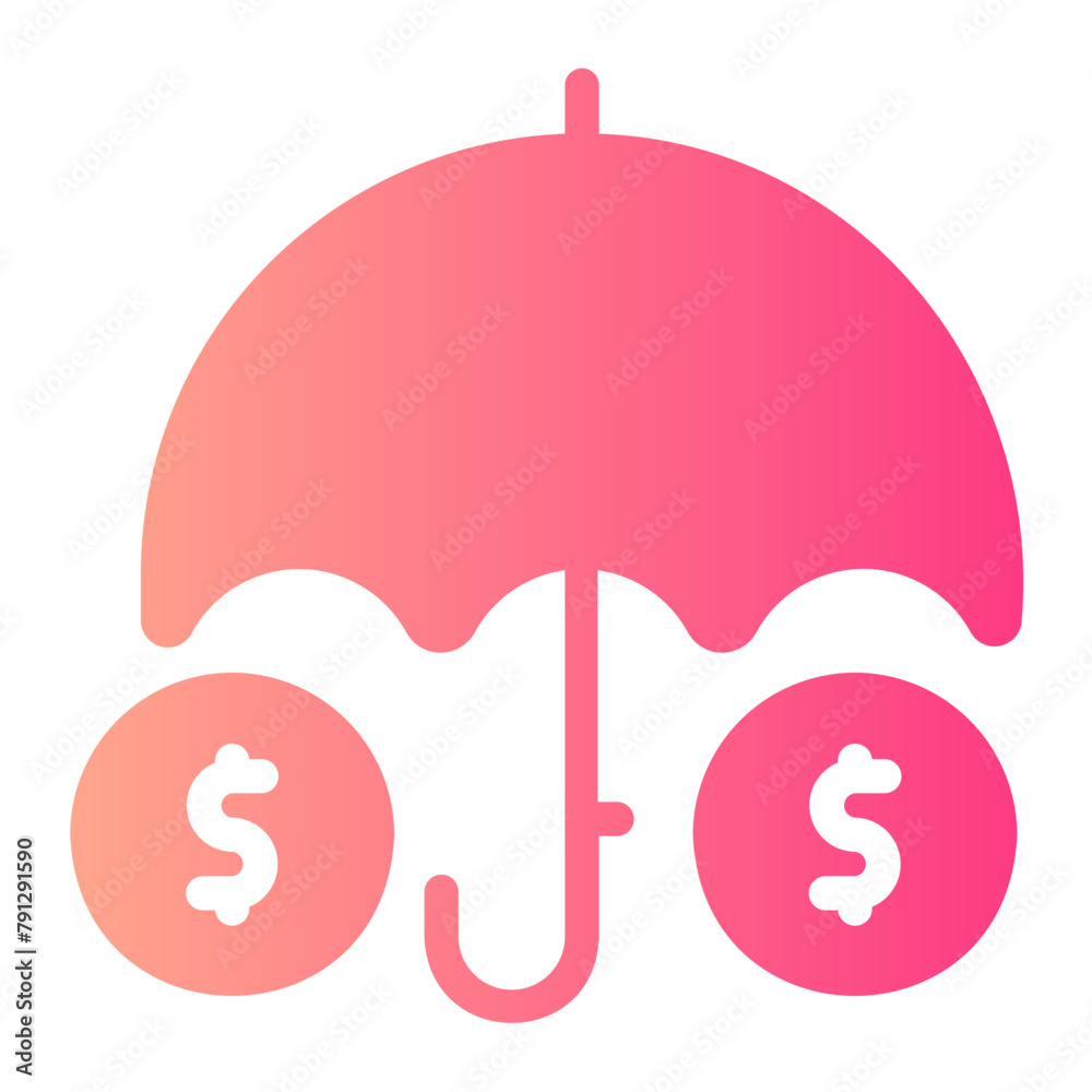 umbrella gradient icon umbrella gradient icon