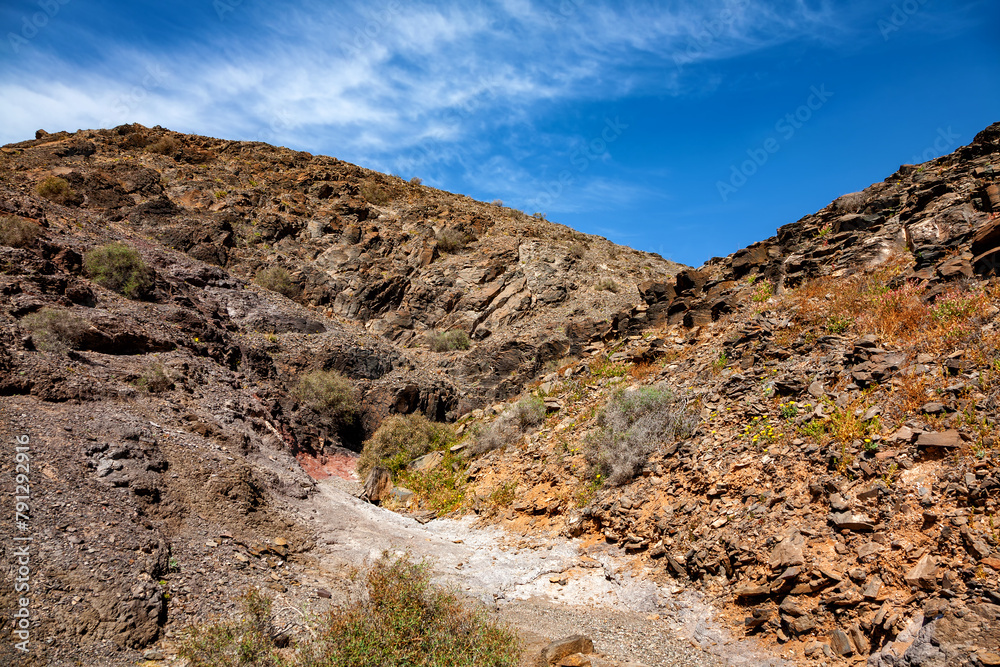 Path on the south coast, Island Lanzarote, Canary Islands, Spain, Europe. Path on the south coast, Island Lanzarote, Canary Islands, Spain, Europe.