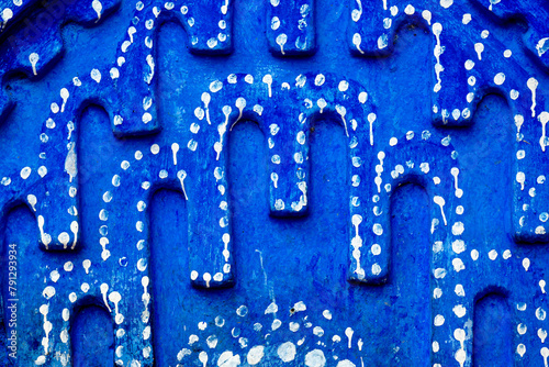 Detail from building in Blue city, Chefchaouen © rninov