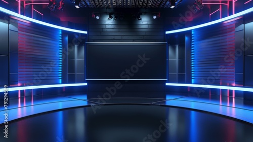 A stunning 3D virtual studio with the perfect background for TV shows and news slides © MUS_GRAPHIC