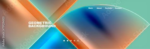 A fun geometric background with a gradient of aqua, electric blue, and magenta shades. Featuring a liquid pattern of circles in azure tints, creating a vibrant and dynamic design