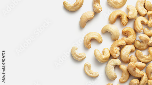 Ripe cashew, nut isolated on white background