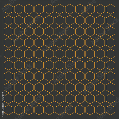 illustration of hexagons pattern