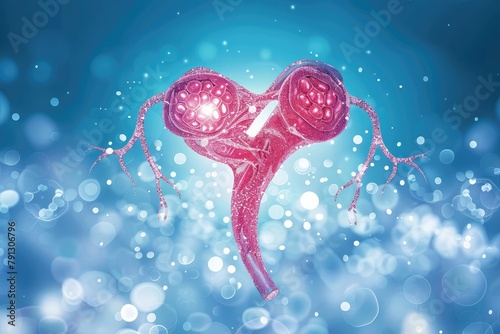 Checkup uterus reproductive system , women's health, PCOS, ovary cancer treatment and examine, Healthy feminine concept. photo