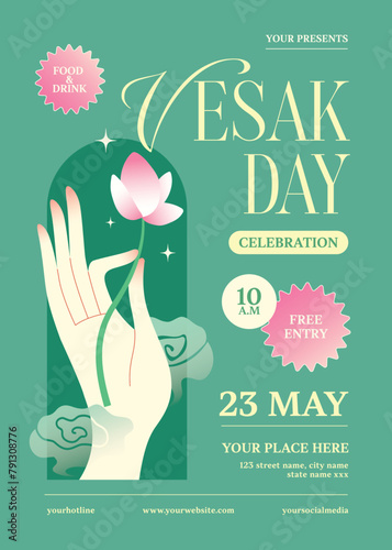 Vesak Day Celebration Flyer