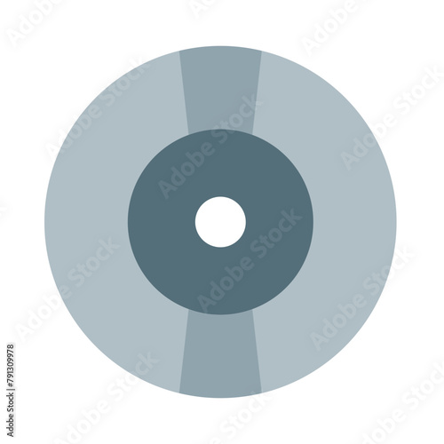 Compact Disc Vector Thick Line Filled Colors Icon Design