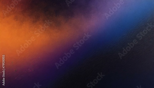 Blue Orange Purple Black: Grainy Gradient Dark Noise Texture Header Design