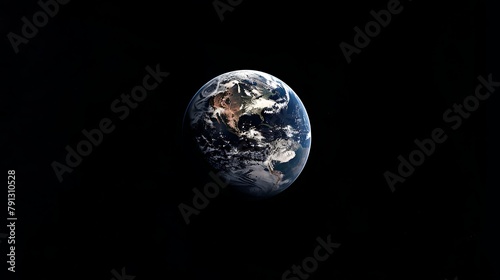 A stunning high-resolution image of Earth as seen from space, showcasing the planet's natural beauty and the vastness of outer space. 