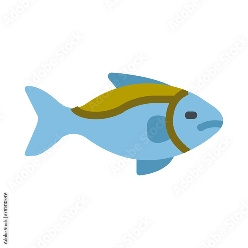 Yellowback Fusilier Vector Thick Line Filled Colors Icon Design