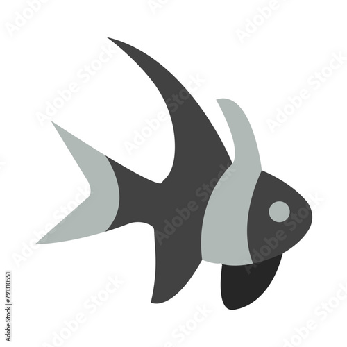 Banggai Cardinalfish Vector Thick Line Filled Colors Icon Design