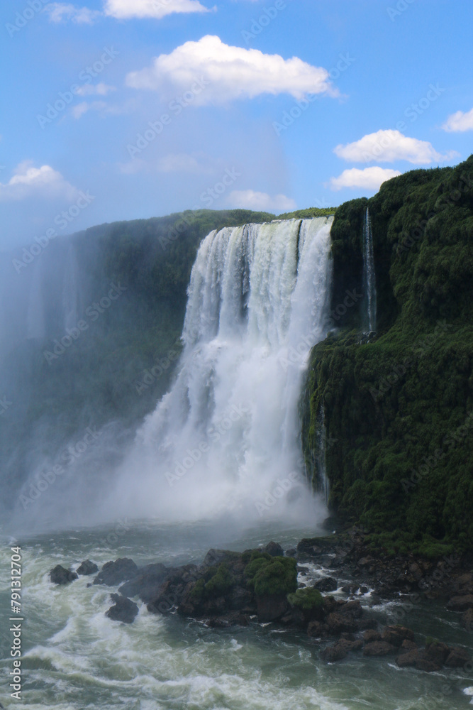 waterfall in the mountains