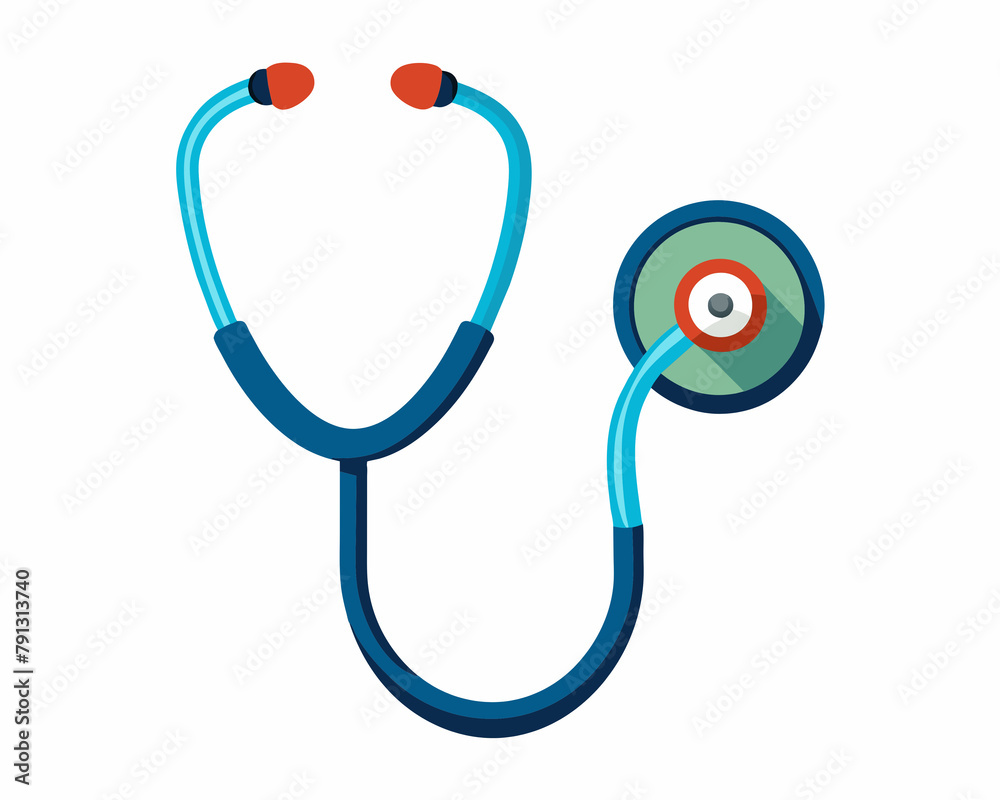 Stethoscope medical on a white background. Medical instrument vector illustration