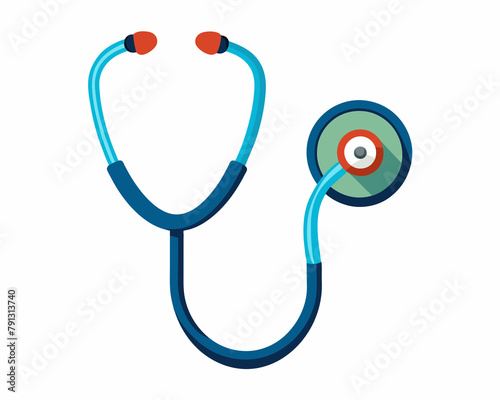 Stethoscope medical on a white background. Medical instrument vector illustration