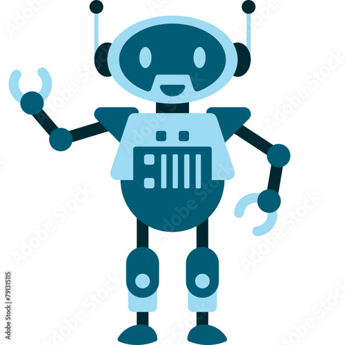Robot Flat Illustration