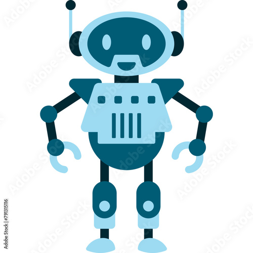 Robot Flat Illustration