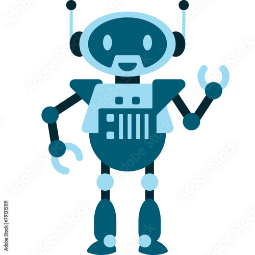 Robot Flat Illustration