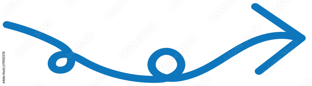 arrow icon on white background. flat style. blue arrow icon for your ...
