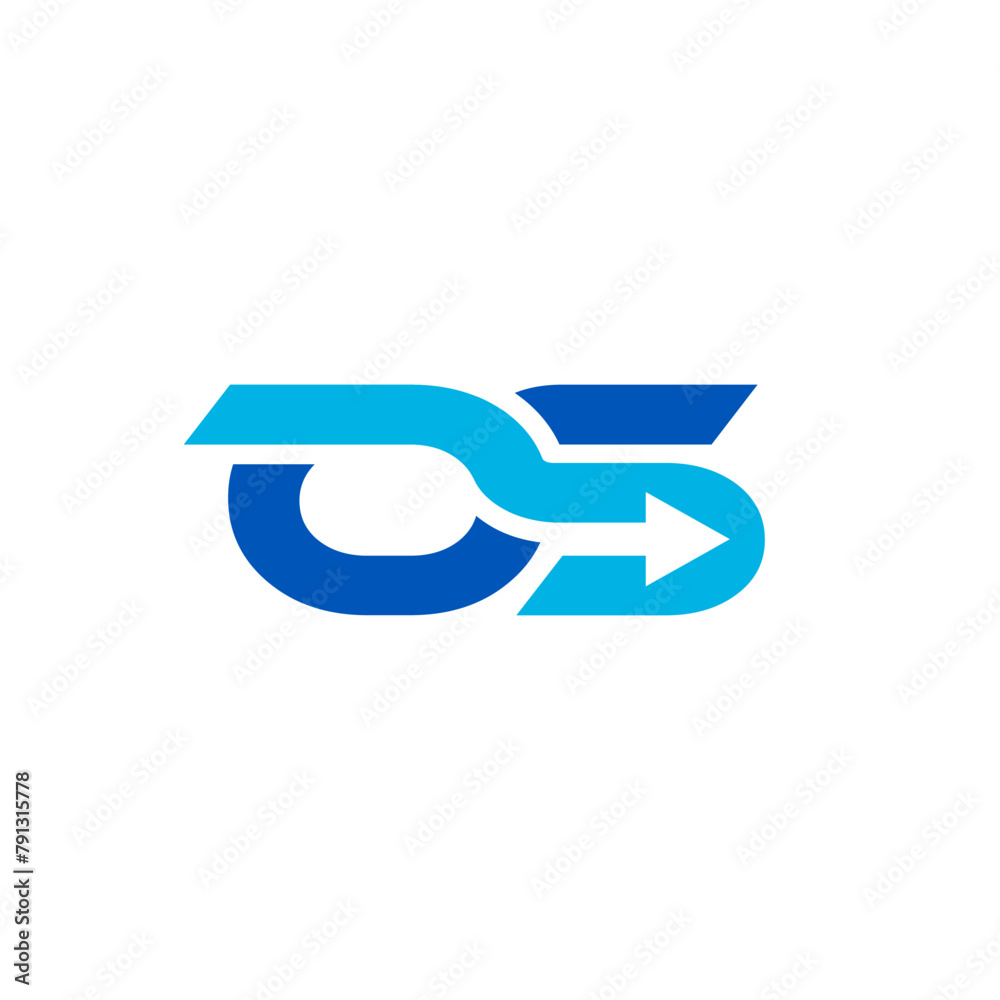 Letter OS with An Arrow Vector Logo Design Letter OS with An Arrow Vector Logo Design