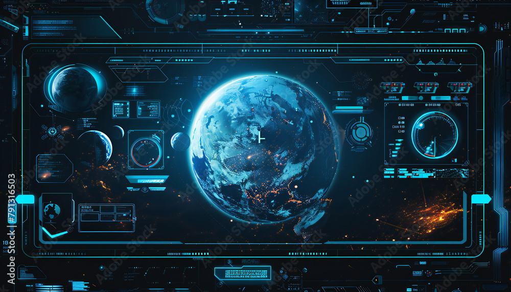 Fototapeta premium HUD digital futuristic user interface technology design