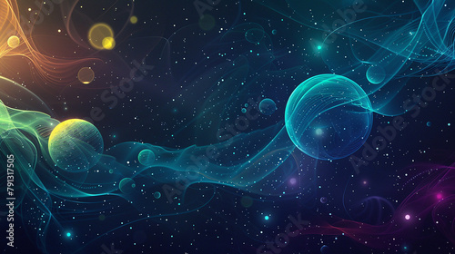 Background illustrator abstract sci and technology