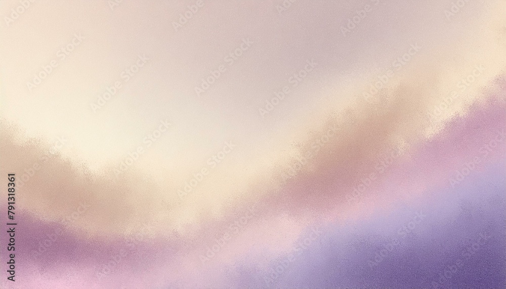 Fototapeta premium Grainy Gradient Pastel: Purple Beige Background Banner