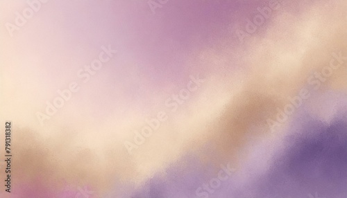 Grainy Gradient Pastel: Purple Beige Background Poster