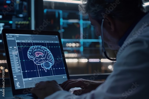 The soft glow of a laptop screen illuminates a doctors face, their brow furrowed in concentration as they navigate a 3D rendering of the human brain, a digital map guiding their search for the source