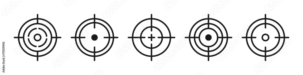Target icons set. Sight sniper symbol. Goal. Vector. Target icons set. Sight sniper symbol. Goal. Vector.