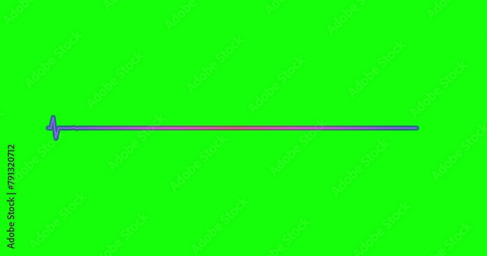Waveform Animation of Heart Beats Audio Musical Spectrum in Green Screen Waveform Animation of Heart Beats Audio Musical Spectrum in Green Screen