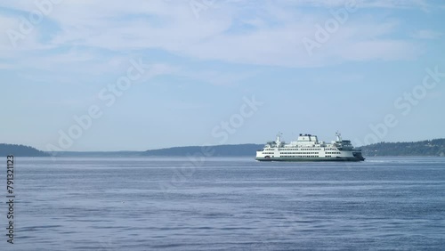 Washington State ferry crossing from Mukilteo to Whidbey Island. photo