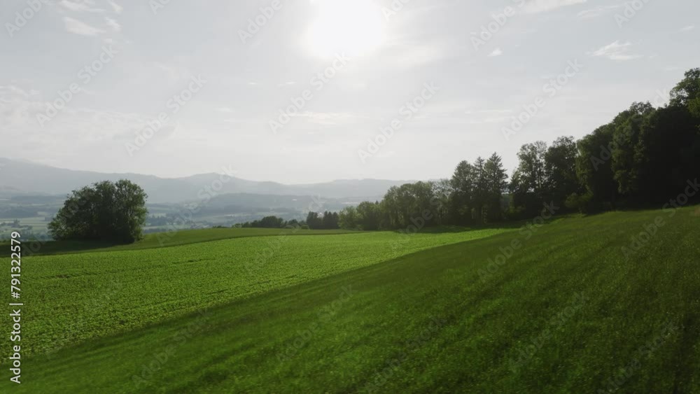 Aerial of a field in rural Switzerland Aerial of a field in rural Switzerland