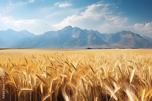 Wheat field and rural landspace konya turkey
 photo