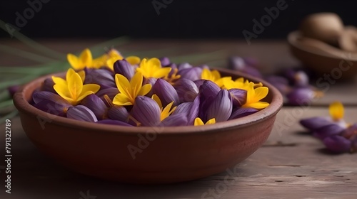 From the flower of Crocus sativus comes saffron a spice used in cooking and baking
