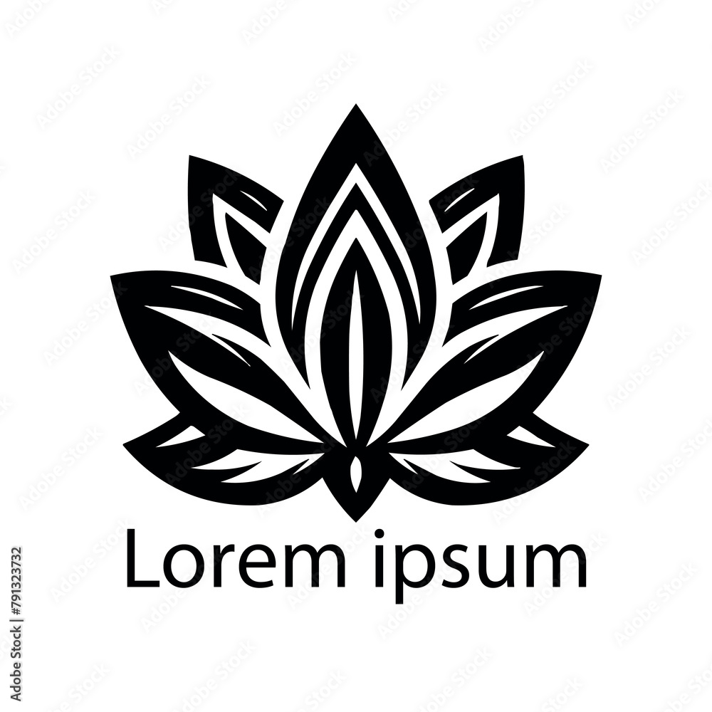 A yoga lotus logo design A yoga lotus logo design