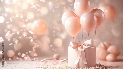 Balloons and Ribbon for a Festive Moment photo
