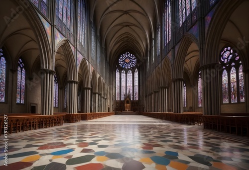 An intricate 8k gothic cathedral interior with soa (11) photo