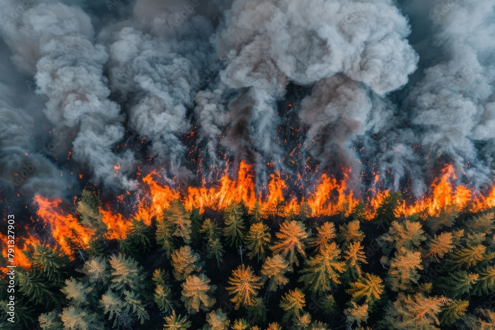 Wildforest fire burning forest trees eecological disaster smoke aerial view from helicopter danger death animals damage hazard blaze pollution tragedy Wildforest fire burning forest trees eecological disaster smoke aerial view from helicopter danger death animals damage hazard blaze pollution tragedy