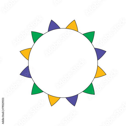 Colorful Round Bunting Frame