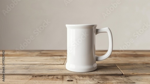 Blank mockup of a ceramic beer mug with a fun quote and design perfect for a gift or personal use. .