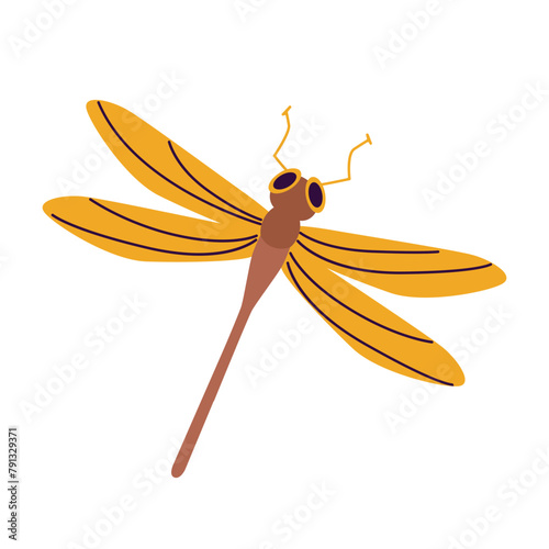 Golden Winged Dragonfly Icon