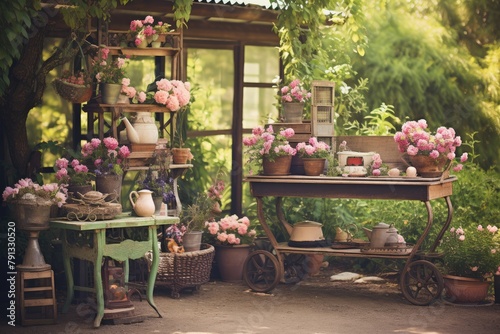 Vintage Vibes: Apply a vintage filter to evoke a timeless feel to the garden decor.