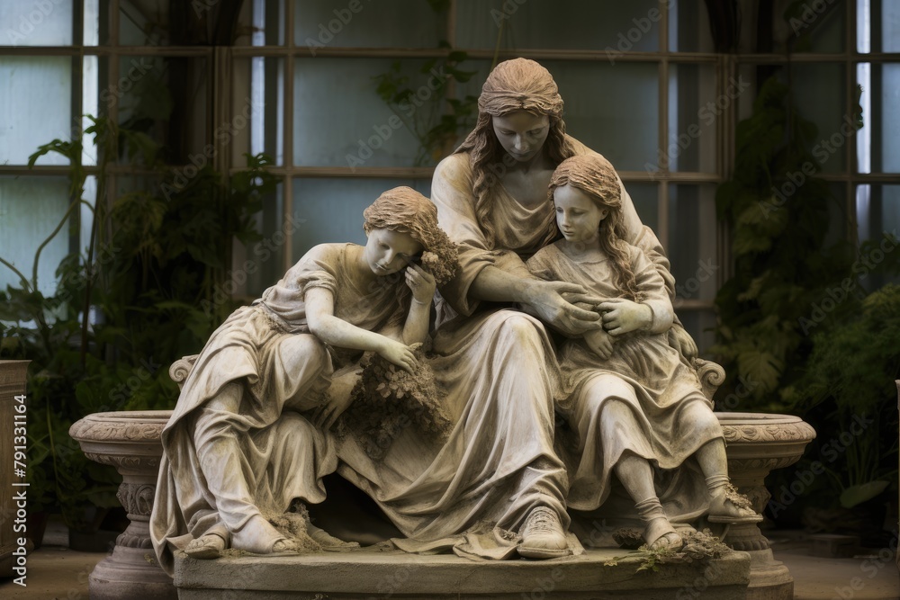 Family of Statues: Photograph a collection of statues as a family.