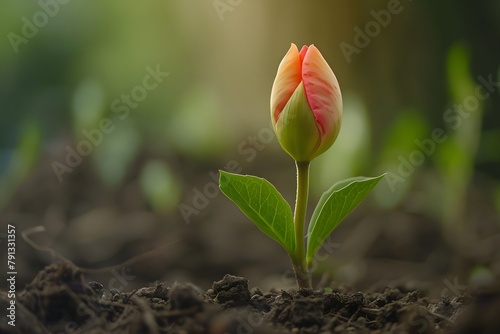  time-lapse concept captures the beautiful and gradual process of a flower blooming, illustrating each stage of its development. The sequence offers a fascinating glimpse into the natural unfolding an