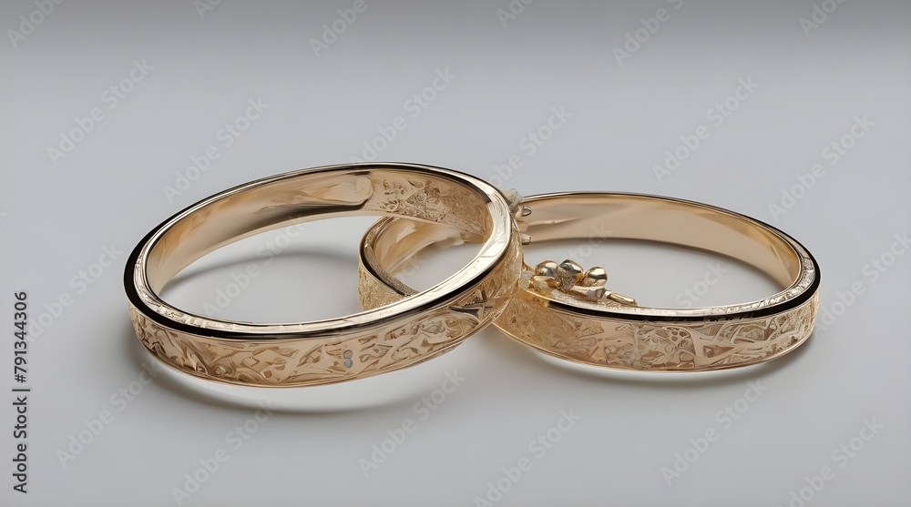 Two golden wedding rings cut out. Based on. Generative.AI
Two golden wedding rings cut out. Based on. Generative.AI