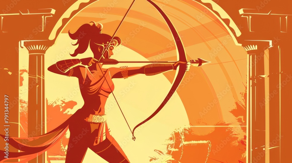 Artemis in Greek religion is the goddess of wild animals, the hunt