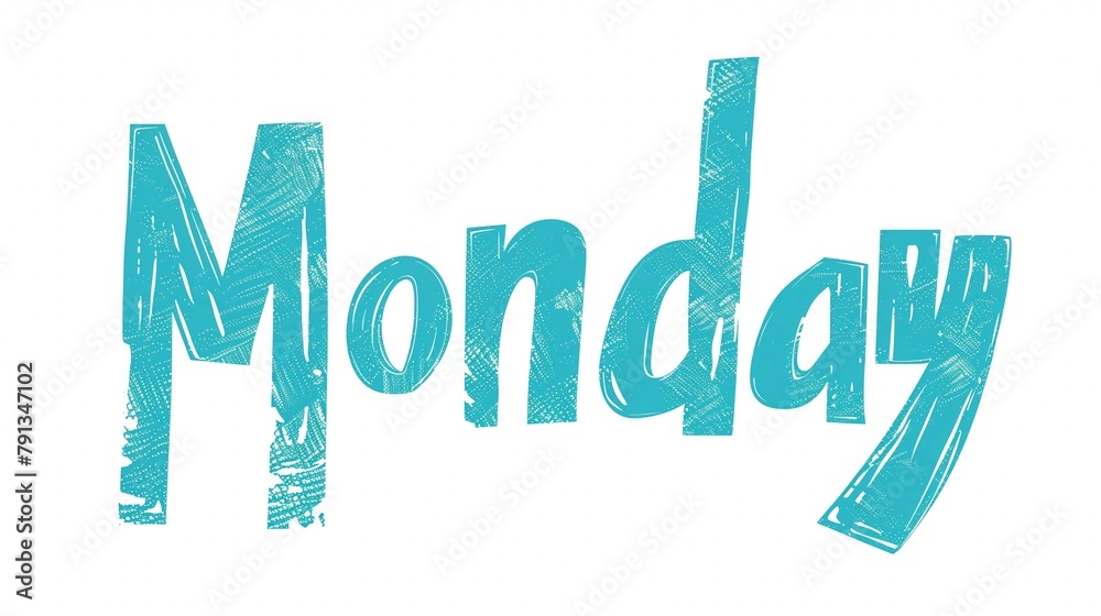 Monday Text on Sign Against White Backdrop - Week Start, Planning, Fresh Beginnings - Business, Education.
