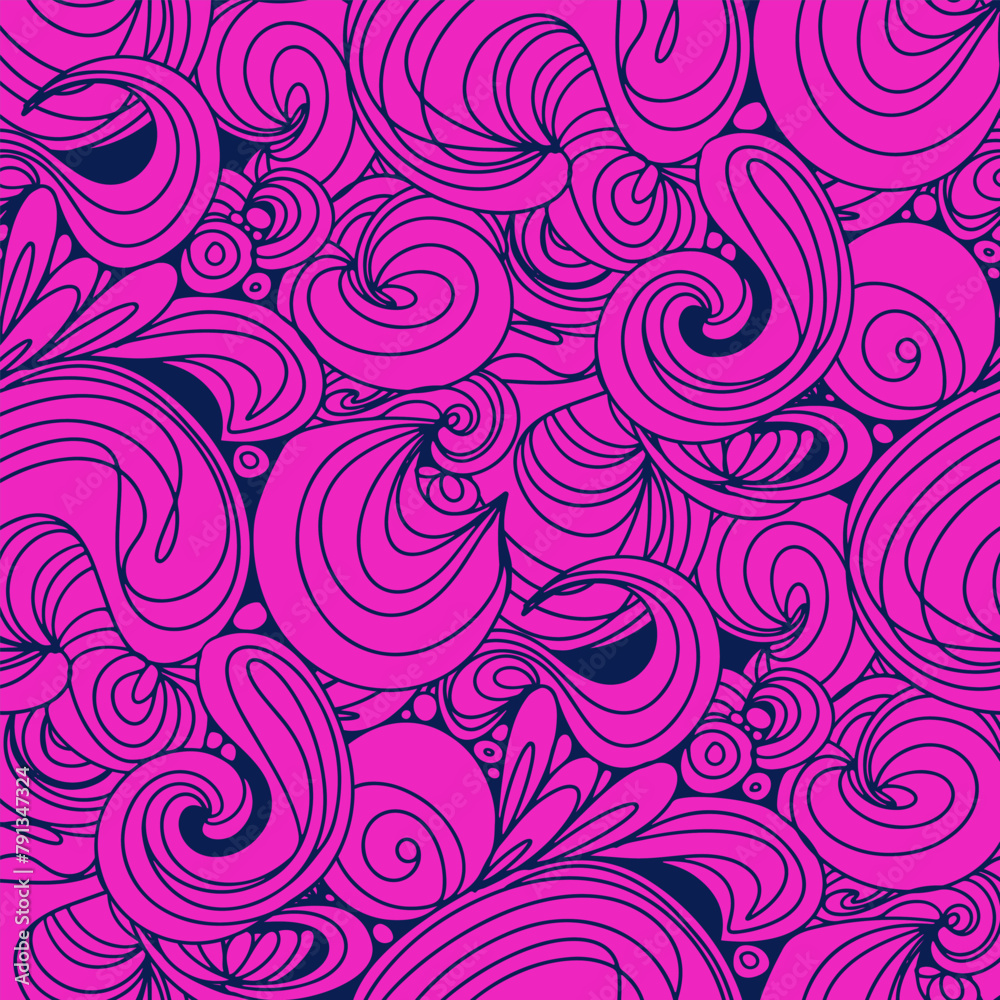 wavy doodle seamless pattern for your design. Abstract curly seamless illustration wavy doodle seamless pattern for your design. Abstract curly seamless illustration