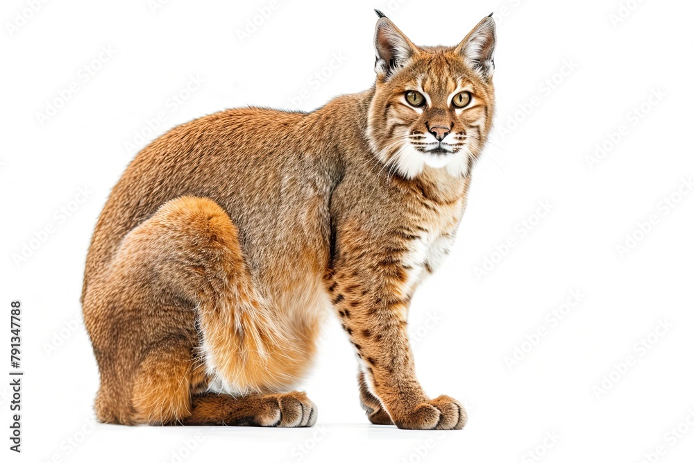 Obraz premium African Golden Cat isolated on white